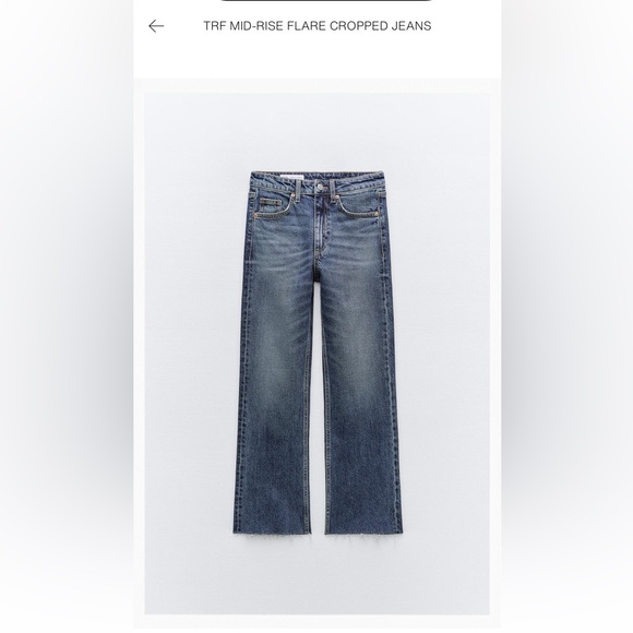 Zara Denim - NWOT Zara TRF Mid-Rise Flare Cropped Jeans